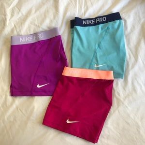 Nike Pro Shorts Bundle Size Medium